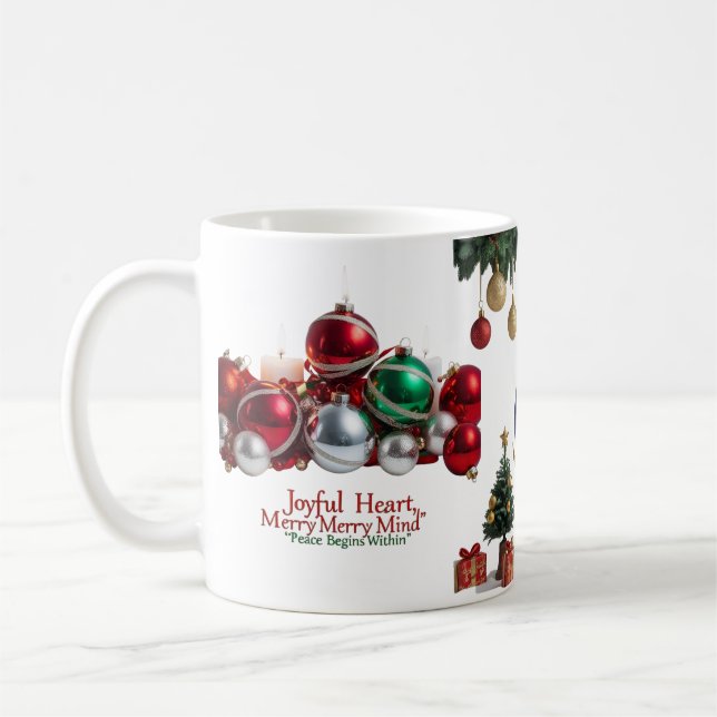 Caneca De Café Joyful Heart, Merry Merry Mind — Classic Christmas (Esquerda)