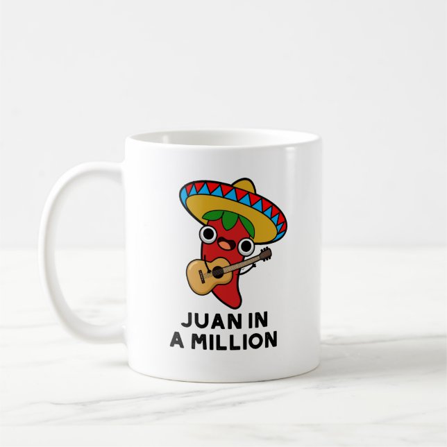 Caneca De Café Juan Em Um Milhão Engraçado Chili Pun Mexicano (Esquerda)
