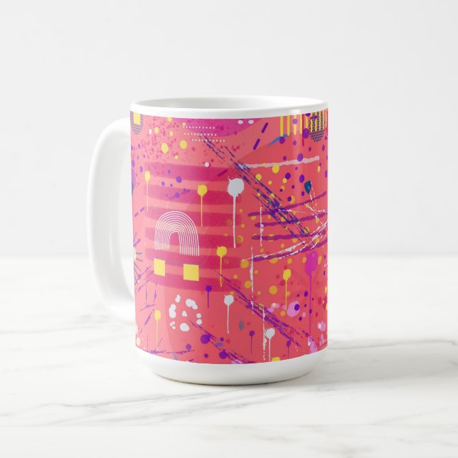 Caneca De Café Jubilation: Maximalist Art (Frente Esquerda)