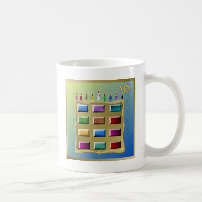 Caneca De Café Judaica 12 Tribos Israel Levi (Direita)