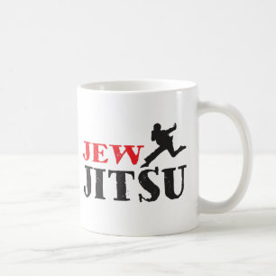 Caneca De Café Judeu Jitsu - humor judaico engraçado