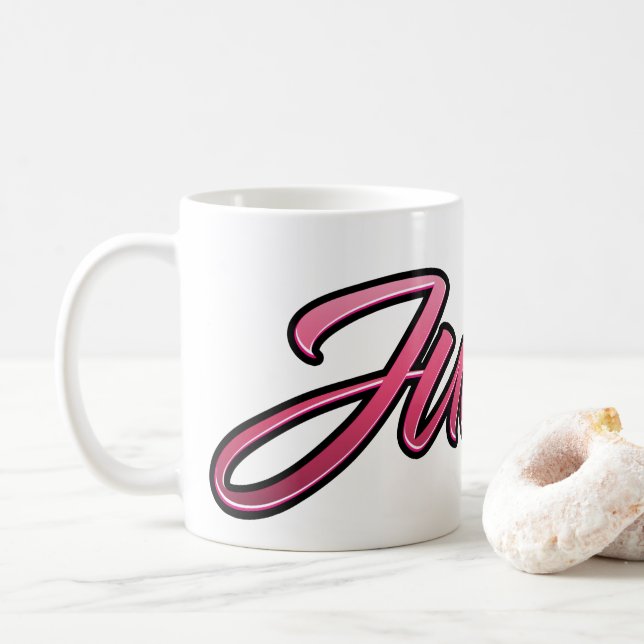 Caneca De Café Judith faded pink Tasse Teetasse Kaffeetasse (Com Donut)