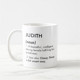 Caneca De Café Judith name, Editable name, Custom name