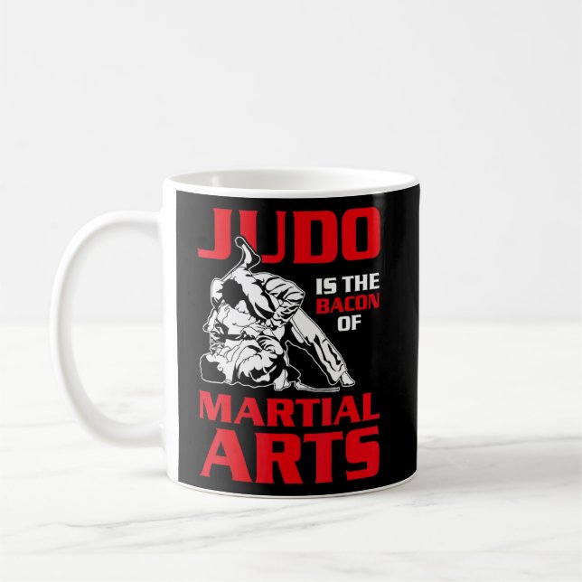Caneca De Café Judo É O Bacon Das Artes Marciais - Judoka Instruc (Esquerda)