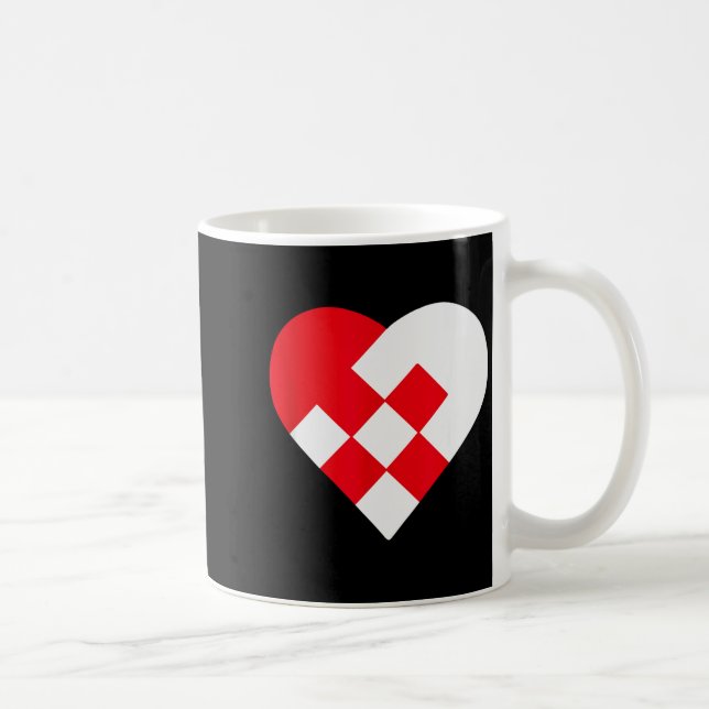 Caneca De Café Julehjerte Danish Pleated Christmas Hearts  (Direita)