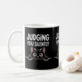 Caneca De Café Julgando Você Silenciosamente Gata Mães E Pais De 