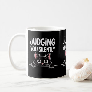 Caneca De Café Julgando Você Silenciosamente Gata Mães E Pais De 