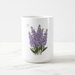 Caneca De Café Julho Larkspur Bloom - Presente de Aniversário Per