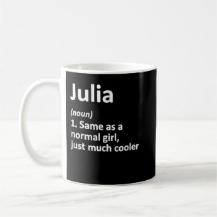 Caneca De Café JULIA Definição Nome Personalizado Funny Birthday
