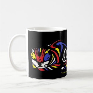 Caneca De Café Julie de Graag Woodcut Cat