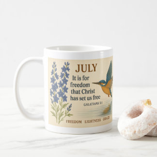 Caneca De Café July Freedom Inspirational Hummingbird