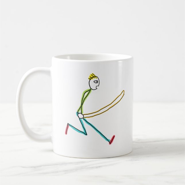 Caneca De Café Jump Rope Skipping Stickman (Esquerda)