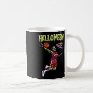 Caneca De Café Jump Zombie Bysketbyll Dunk Player Halloween Pumpk