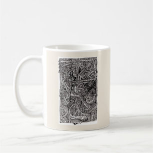 Caneca De Café Junção de pontos, desenho de tinta