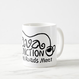 Caneca De Café Junção Java com texto preto no café