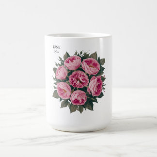 Caneca De Café June Rosa: Personalised Birthday Bloom