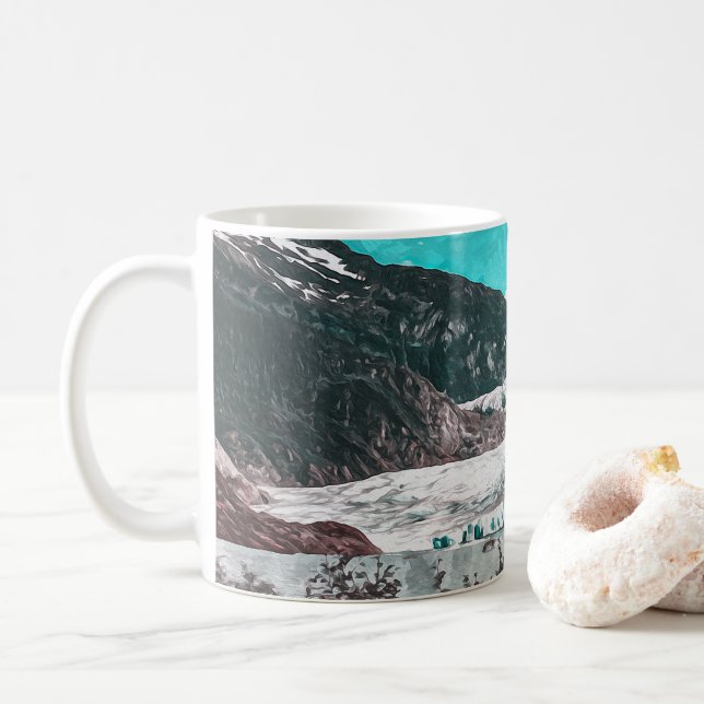 CANECA DE CAFÉ JUNEAU - TONGASS - MENDENHALL GLACIER - ALASKA EUA (Com Donut)