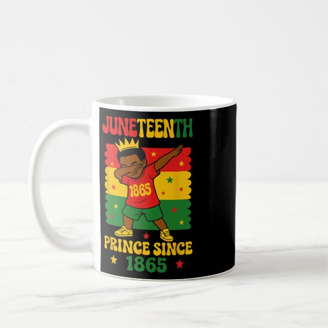 Caneca De Café Juneteenth 1865 Garoto Radical Dançando Príncipe  (Esquerda)