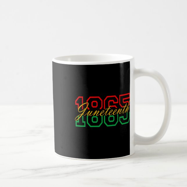 Caneca De Café Juneteenth 2024 Celebre a Liberdade Negra 1865 His (Direita)
