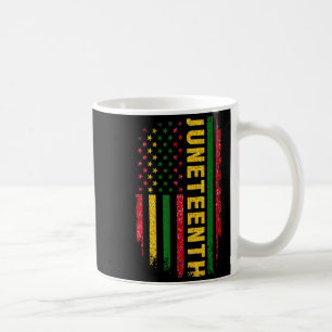 Caneca De Café juneteenth bandeira dos eua rei negro melanina pai