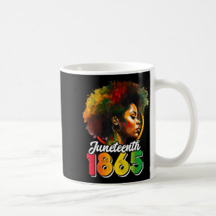 Caneca De Café Juneteenth é dia de independência camisa mulheres