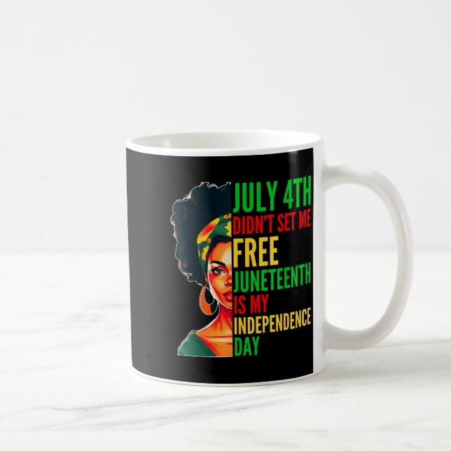 Caneca De Café Juneteenth é o Dia da Independência Melanin Mulher (Direita)