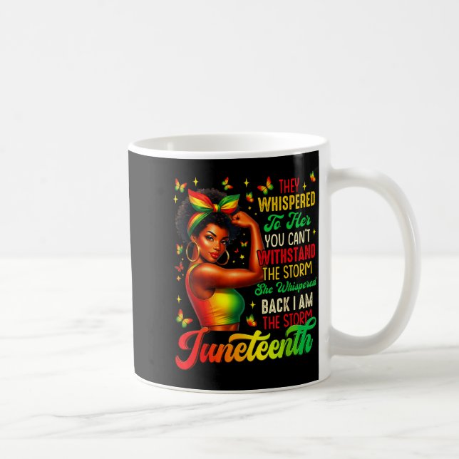 Caneca De Café Juneteenth eu sou as mulheres negras orgulho mulhe (Direita)
