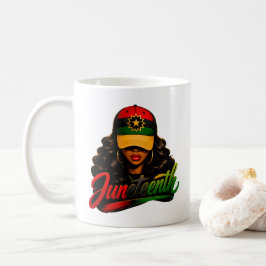 Caneca De Café Juneteenth Mulheres Afro Negras Melanina Liberdade