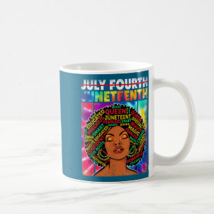Caneca De Café Juneteenth - rainha melanina afro-americana negra