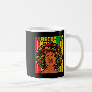 Caneca De Café Juneteenth retrô rainha melanina afro-americana