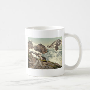 Caneca De Café Jungfrau, estrada de ferro, Eiger e Monch, com