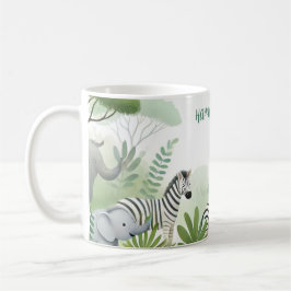 Caneca De Café Jungle Safari Adventure: Mug de Aniversário para C