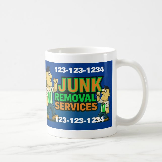 Caneca De Café Junk Removal Services Cleaning Up Rubbish Hauling  (Direita)