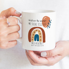 Caneca De Café Juntar o Rainbow Doodle Melhor Professora Nunca