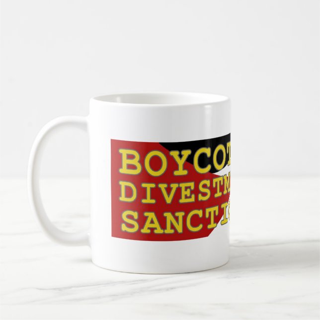 Caneca De Café Junte-se ao apoio Palestina do movimento de BDS (Esquerda)
