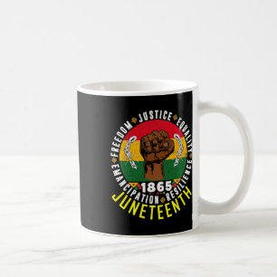 Caneca De Café Juntee Tee For Men Black Freedom Celebration J