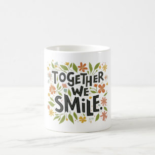 Caneca De Café "Juntos, Sorrimos."