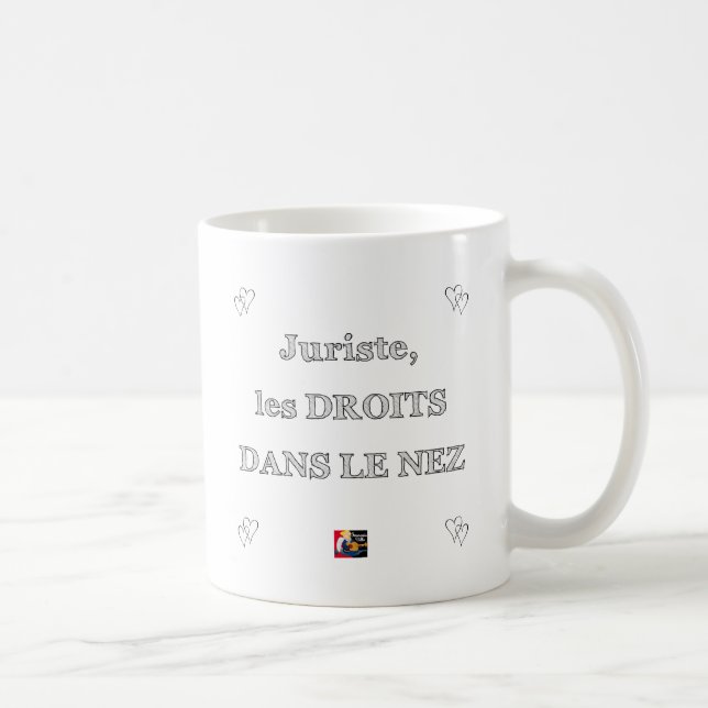 Caneca De Café Jurista, os DIREITOS no NARIZ - Jogos de Palavras (Direita)