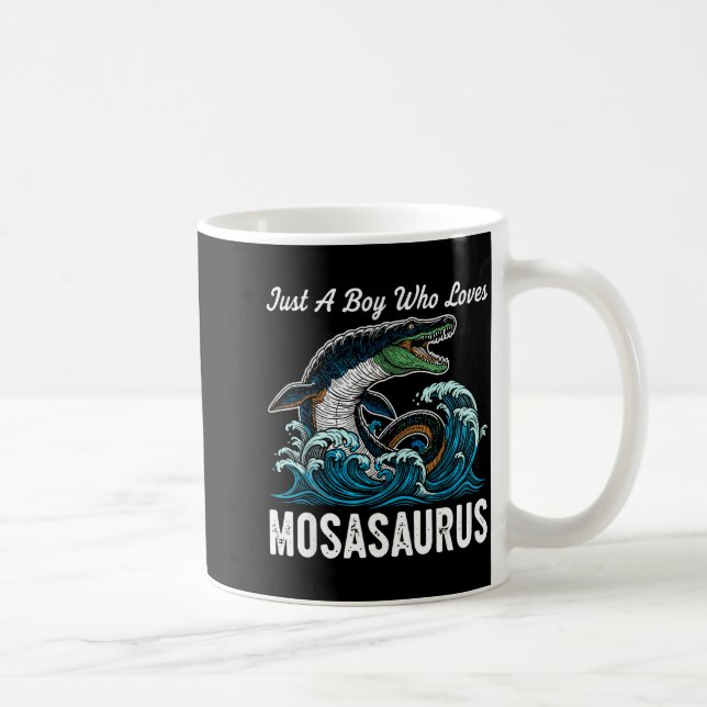Caneca De Café Just A Boy Who Loves Mosasaurus  (Direita)