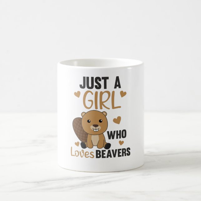 Caneca De Café Just A Girl Who Loves Beavers - Cute Beaver (Centro)