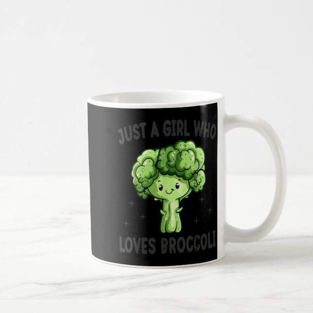 Caneca De Café Just A Girl Who Loves Broccoli Funny Broccoli Love (Direita)