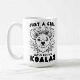 Caneca De Café Just a Girl who Loves Koalas