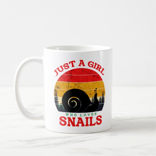 Caneca De Café Just A girl Who Loves Snails Coffee Cup (Esquerda)