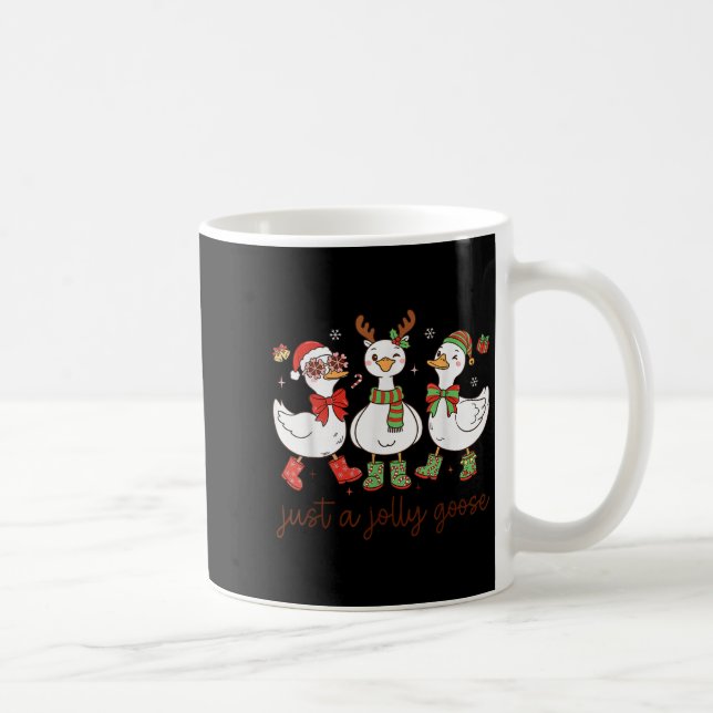 Caneca De Café Just A Jolly Goose -christmas Goose - Merry Goosma (Direita)
