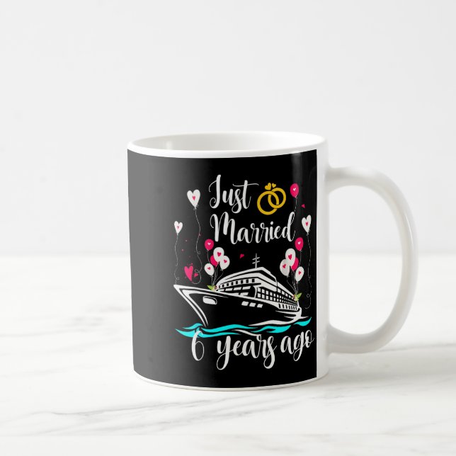 Caneca De Café Just Married 6 Years Ago 6th Anniversary Cruise Tr (Direita)
