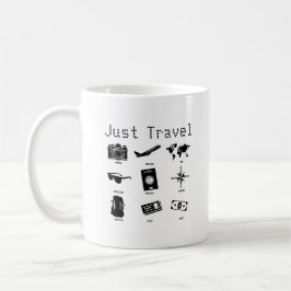 Caneca De Café Just travel - travel icons
