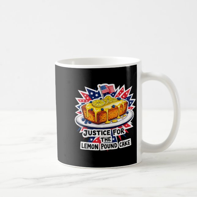 Caneca De Café Justiça engraçada para bolo de libra de limão amer (Direita)