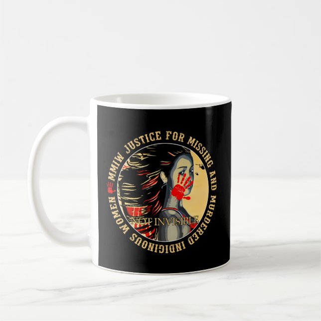 Caneca De Café Justiça Para Mmiw Sente Indígenas Assassinado (Esquerda)