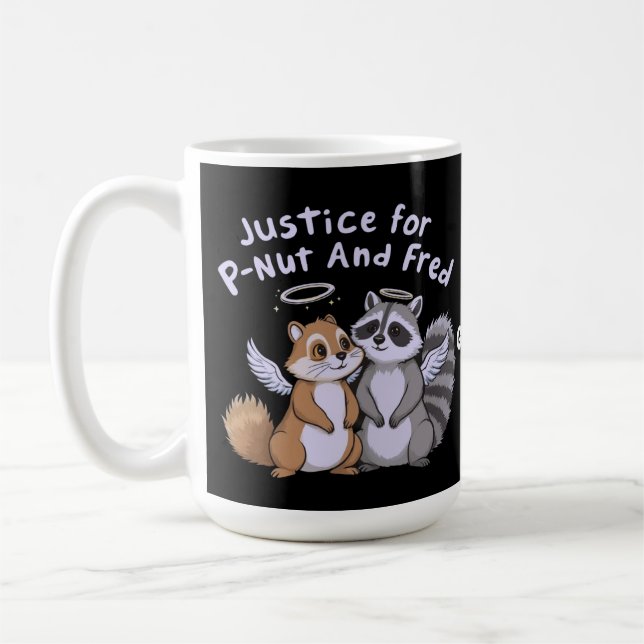 Caneca De Café Justiça para P-Nut e Fred Um Stand Humorístico (Esquerda)