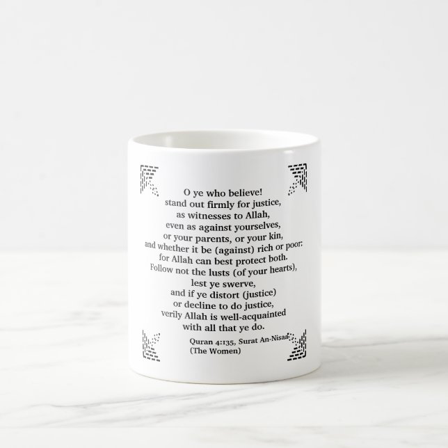 Caneca De Café Justiça para todos os crentes testemunha o verso d (Centro)
